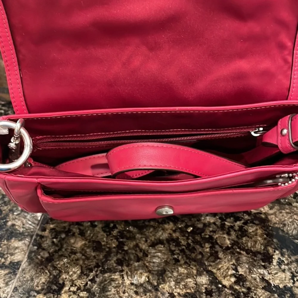 Coach F31844 Taylor leather Mini Flap Crossbody, Berry